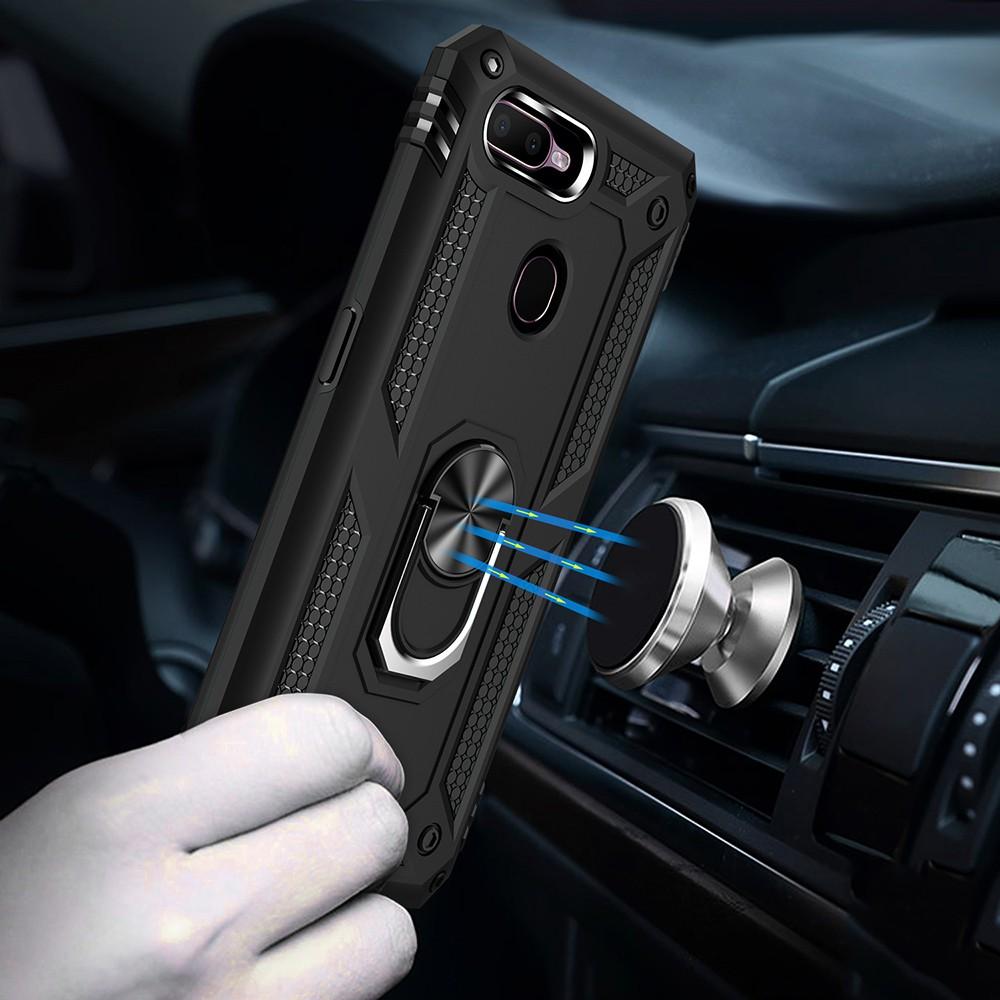 Ốp lưng cho Oppo A5S A7 chống sốc 2 lớp kèm nhẫn iring làm giá đỡ