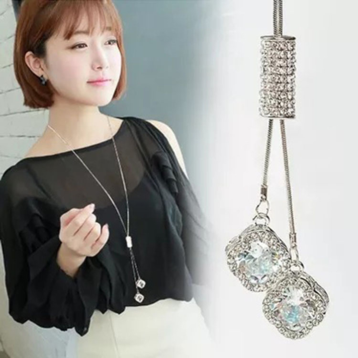 Dây chuyền nữ phong cách Hàn Quốc ống tròn kiểu dài siêu đẹp, hợp thời trang, mang phong cách, dễ phối đồ
