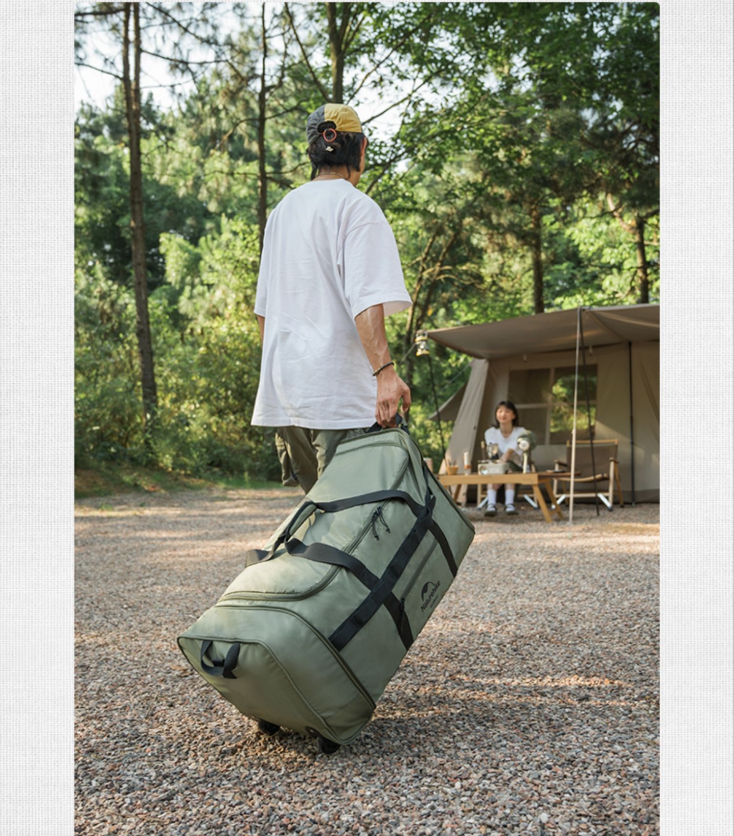 Túi Du Lịch Tay Kéo Có Bánh Xe Gấp Gọn Naturehike NH21LX003 Dung Tích 88L