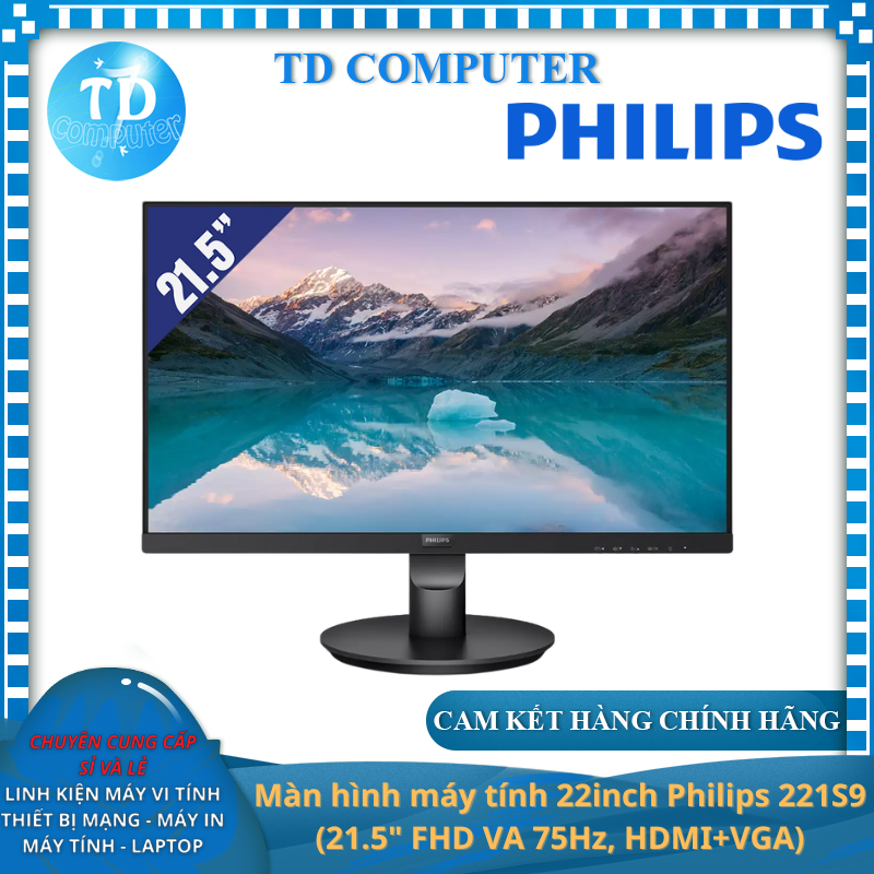 Màn hình máy tính 22inch Philips 221S9 - Hàng chính hãng DigiWorld phân phối