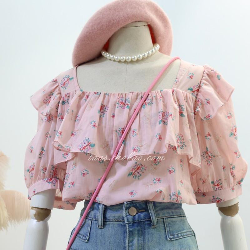 TOBE1SHOP Áo sơ mi nữ mùa hè 2023 Áo sơ mi búp bê cổ vuông