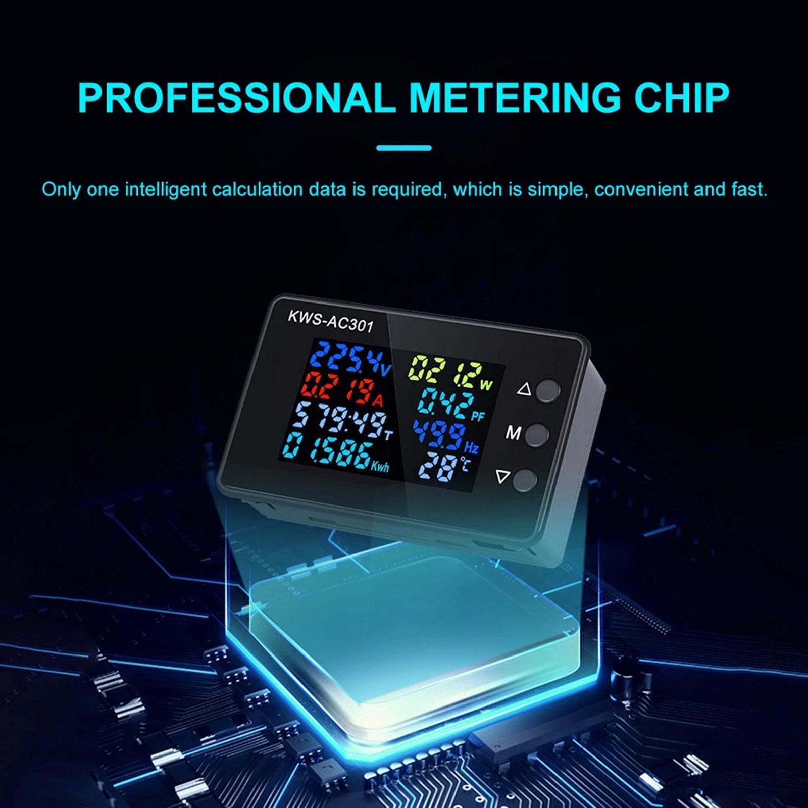 Power Meter Voltage Screen Energy Resistor Tester Electric Power Frequency