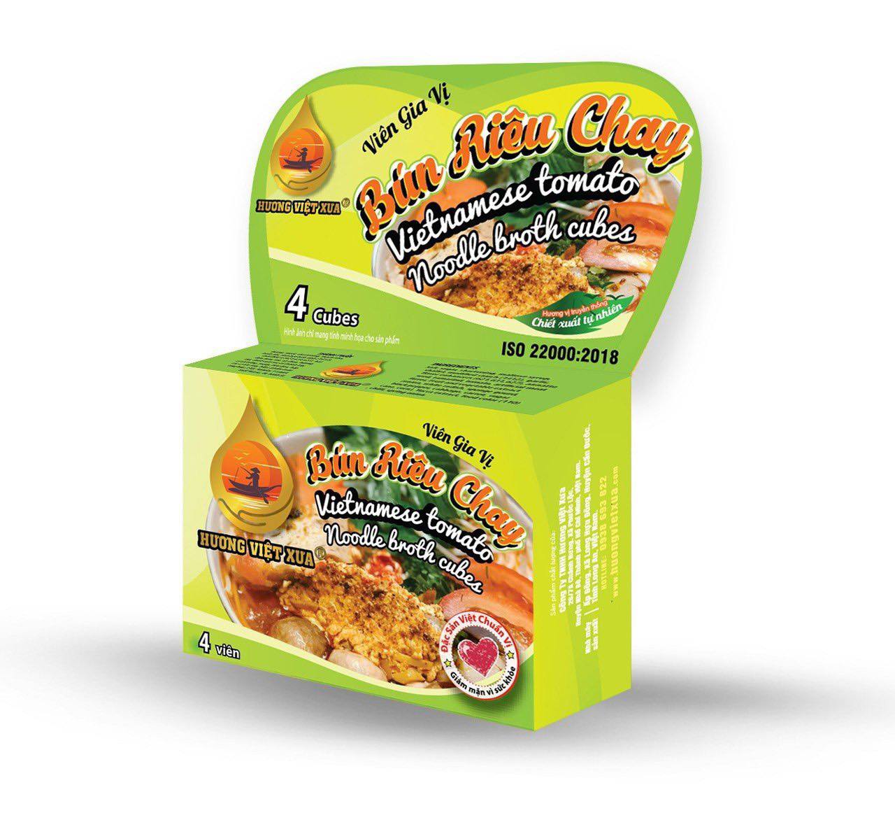 Viên gia vị Bún Riêu Chay Hương Việt Xưa 75gram