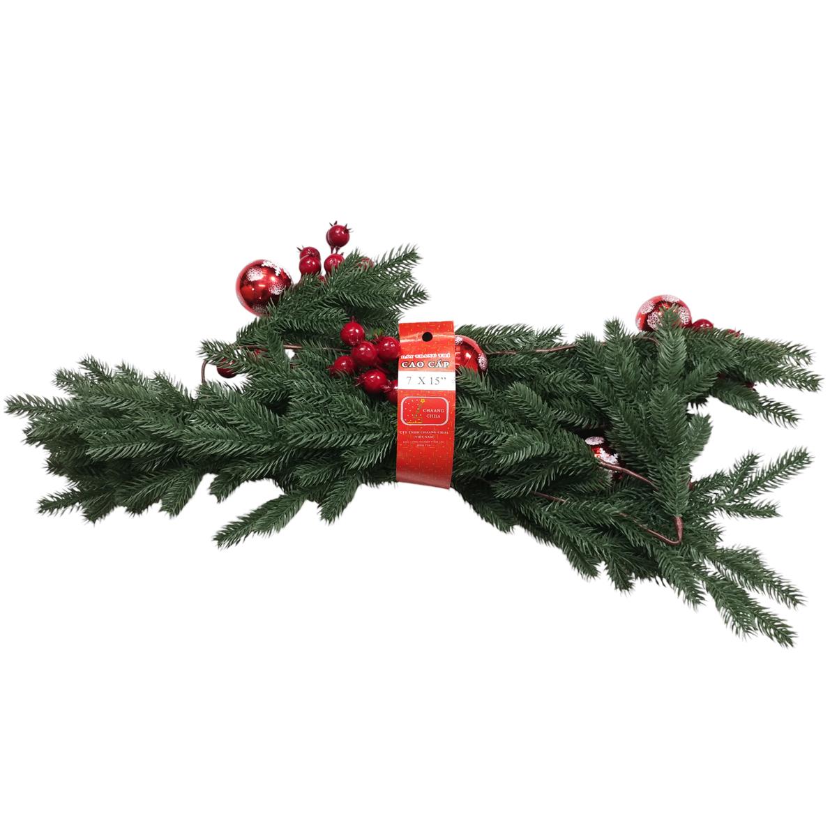 Dây Thông Nhánh 5 Lá Trang Trí Noel 210 cm - Chaang Chiia GP-G15-PE2-D