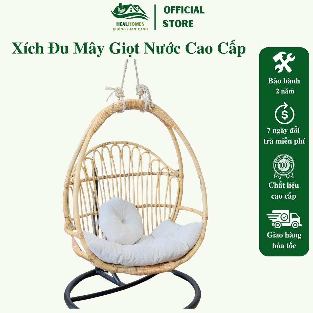 Xích đu mây cao cấp, derco sân vườn, trang trí ban công, đồ chơi cho bé, ghế tổ chim cho bà bầu thư giãn / HealHomes