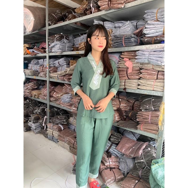 thời trang nữ, đồ lam đi chùa chất vải tơ cao cấp