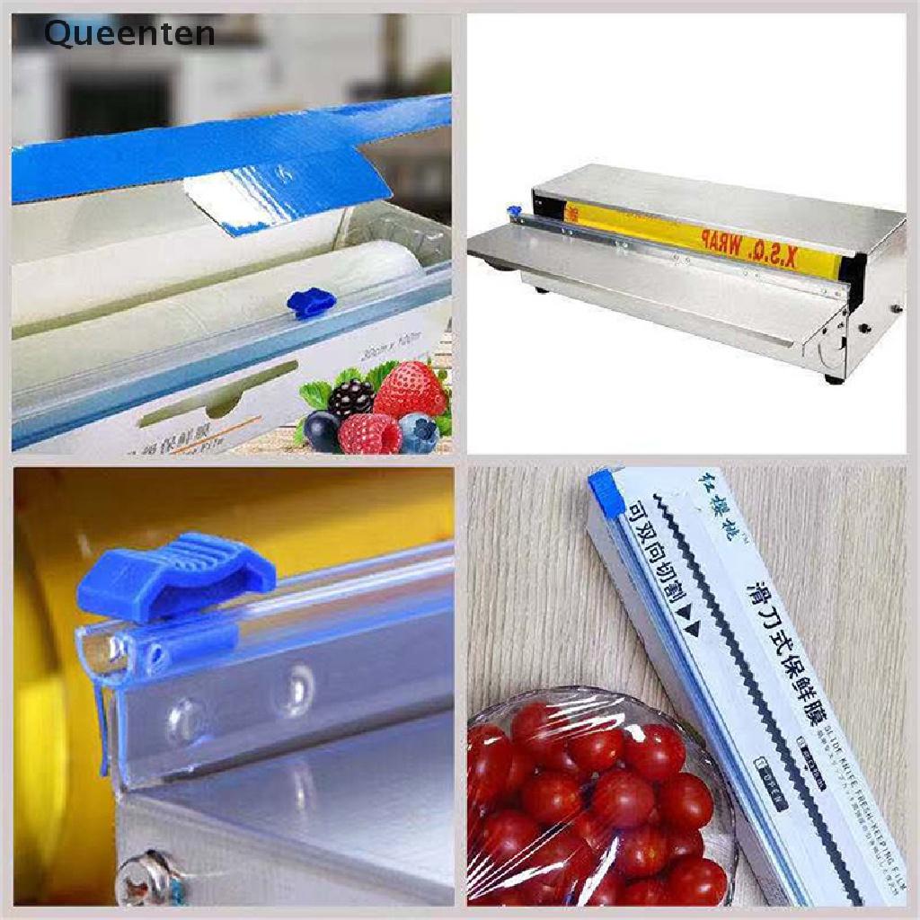 Queenten 1pc Home Plastic Wrap Dispensers and Foil Film Cutter Food Cling Film Cutter QT