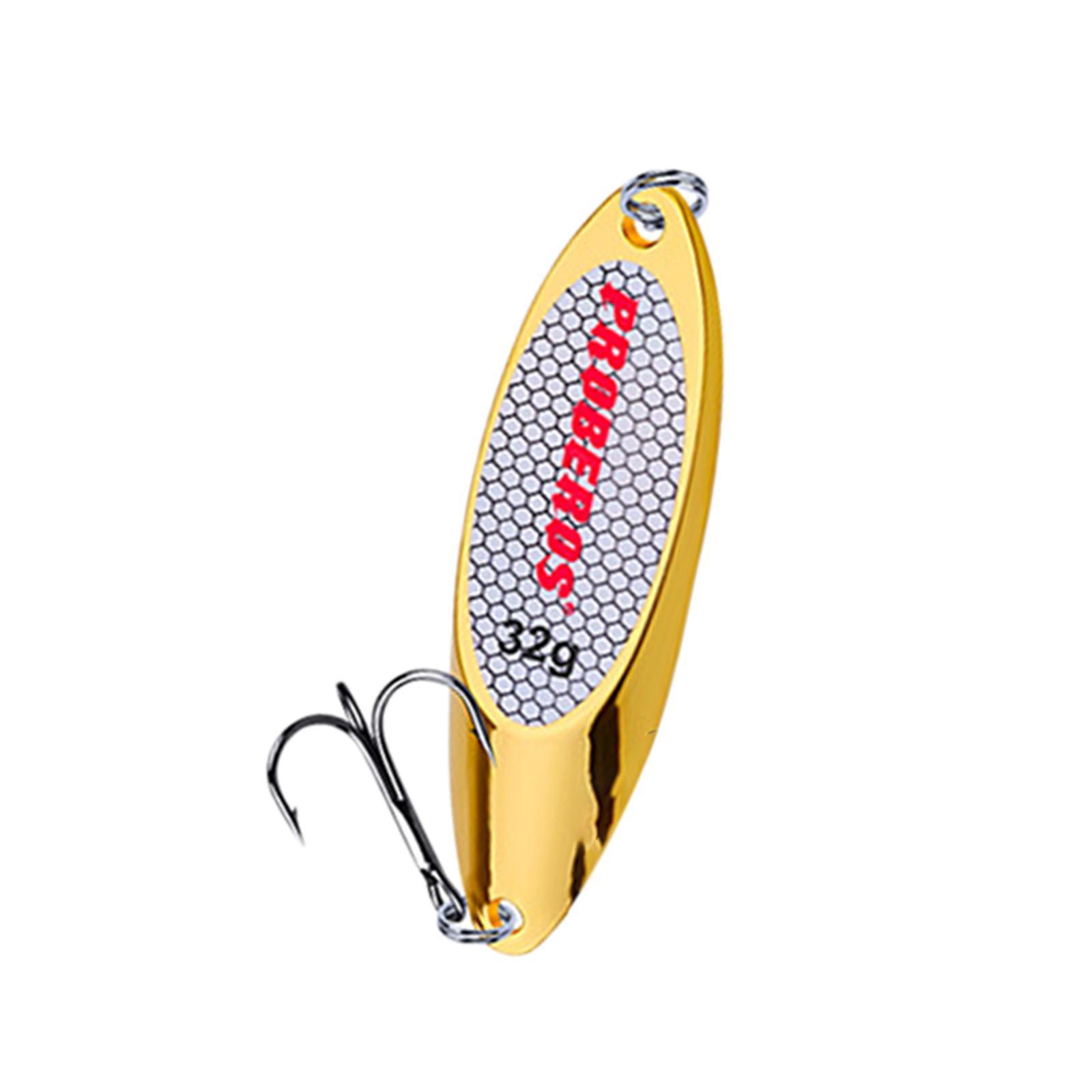 5x Fishing Spoons Lures Fishing Baits Saltwater with Hooks Bass Baits Fishing Lures for Salmon Bass Redfish Perch Fishing Accessories