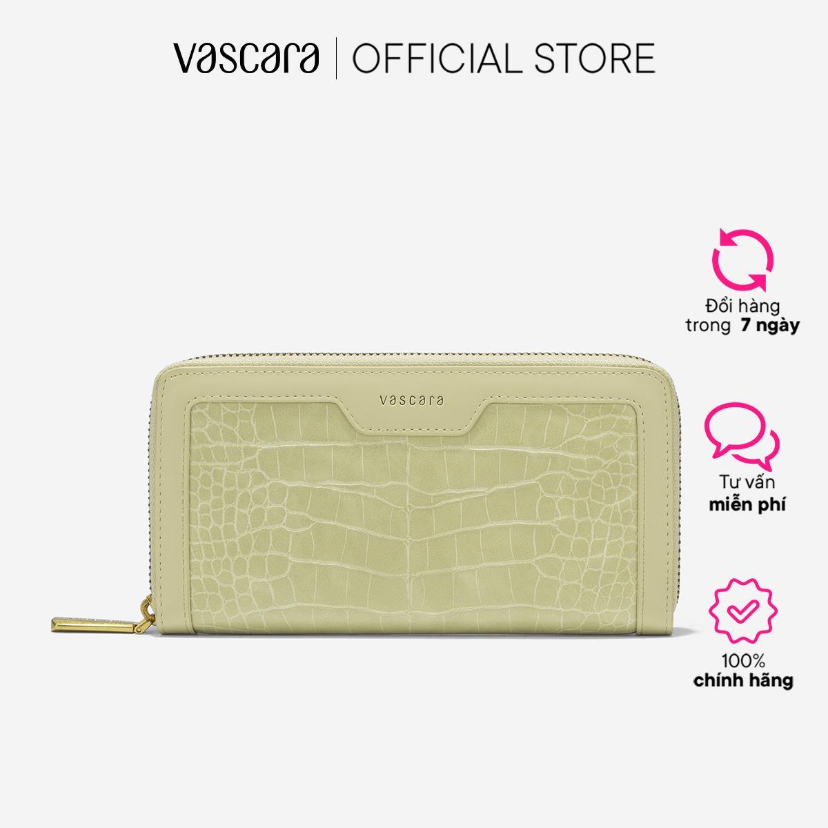Vascara Ví Cầm Tay Zip-Around Phối Vân Cá Sấu - WAL 0302