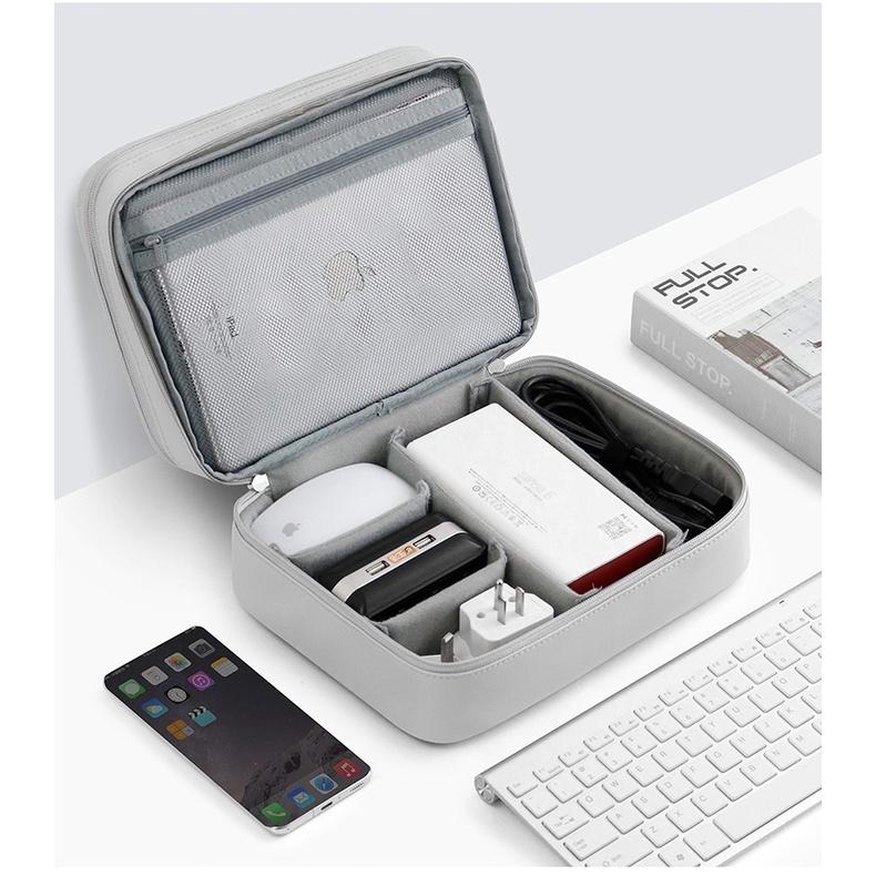Túi đựng phụ kiện điện tử, laptop, điện thoại, bộ sạc macbook, máy tính bảng, dây cáp sạc, pin dự phòng Baona B006