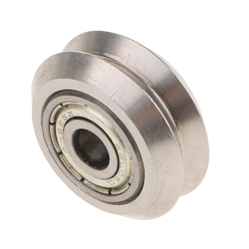 Stainless Steel 3D Printer Double-V Type Slot Metal Wheel Gear With Bearings