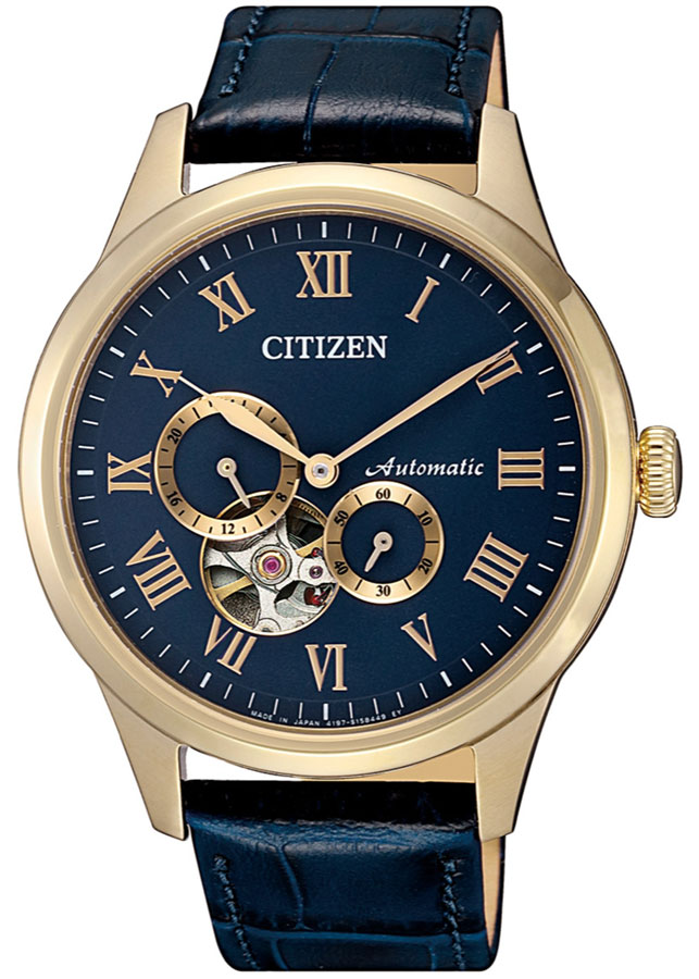 Đồng Hồ Nam Citizen Dây Da NP1023-17L - Mặt Xanh