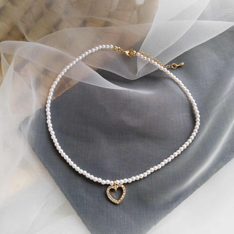Vòng cổ choker hợp kim đính hạt xinh xắn
