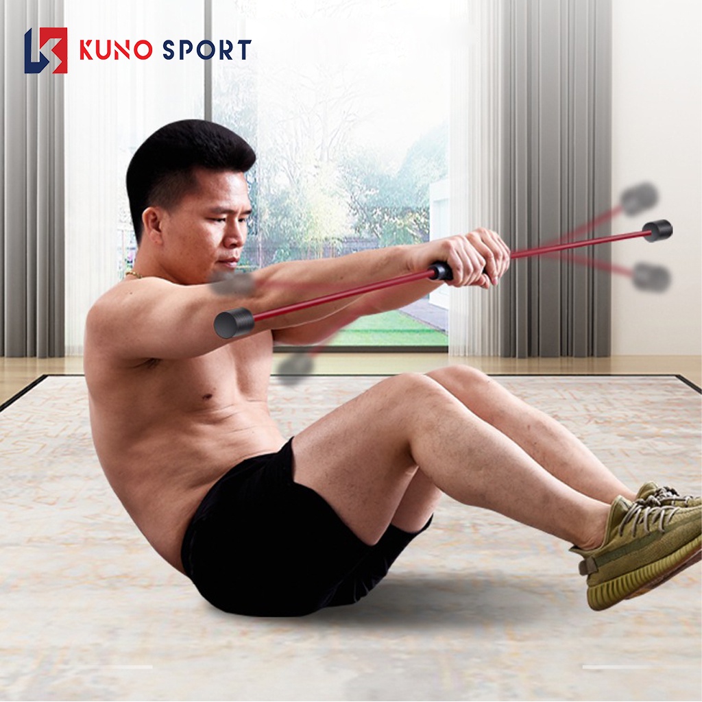 Thanh rung đàn hồi tập gym, tác động toàn thân, gậy tập gym KUNOSPORT đa năng tại nhà