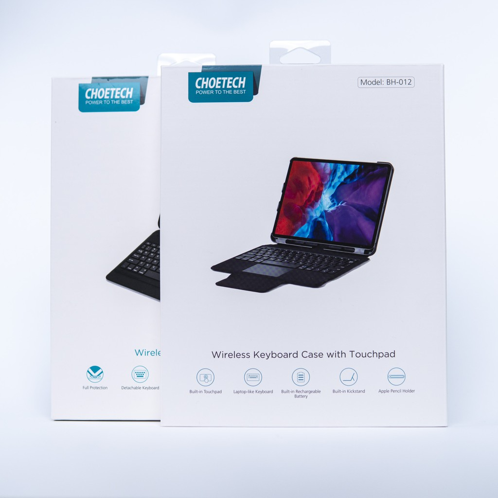 Case bao da bàn phím không dây Bluetooth trang bị touchPad cho iPad Pro 11 2021 Chip M1 / 2020 / Air 4 hiệu CHOETECH BH-012 - hàng nhập khẩu