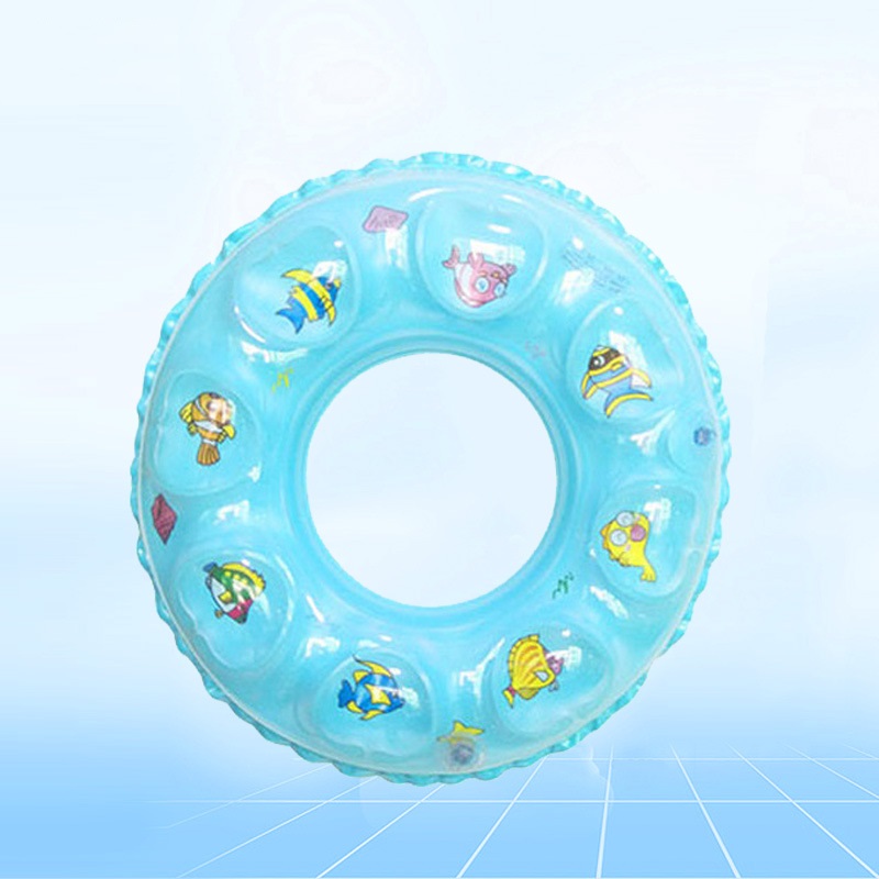 Phao bơi hình tròn cho bé an toàn 2 lớp dày dặn 60 cm - Họa tiết ngẫu nhiên