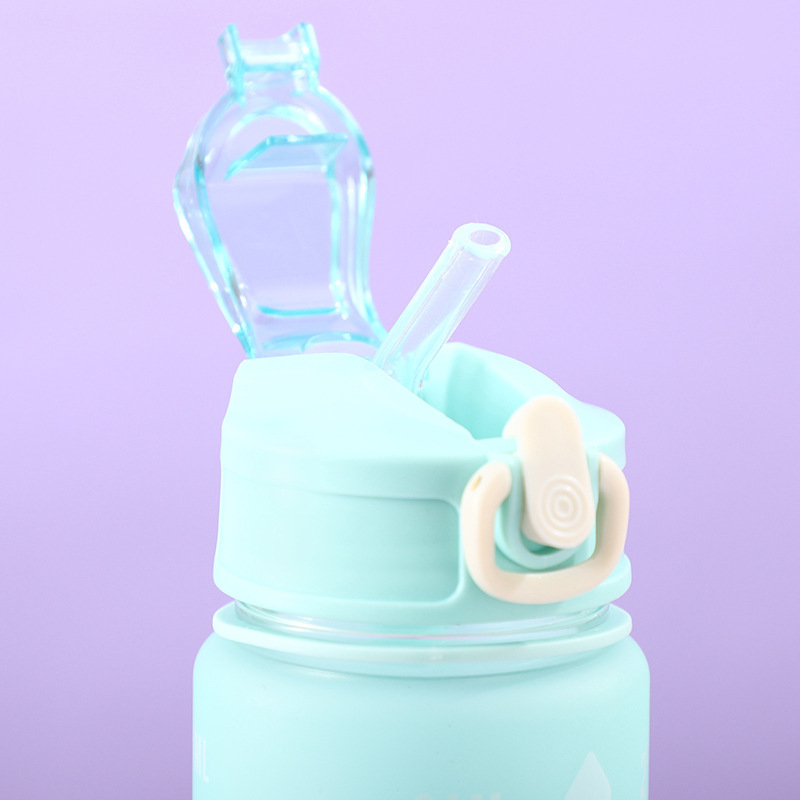 Combo 3 Bình Nước Nhiều Màu Sắc Dễ Thương Đáng Yêu Kèm Bộ Sticker Dán