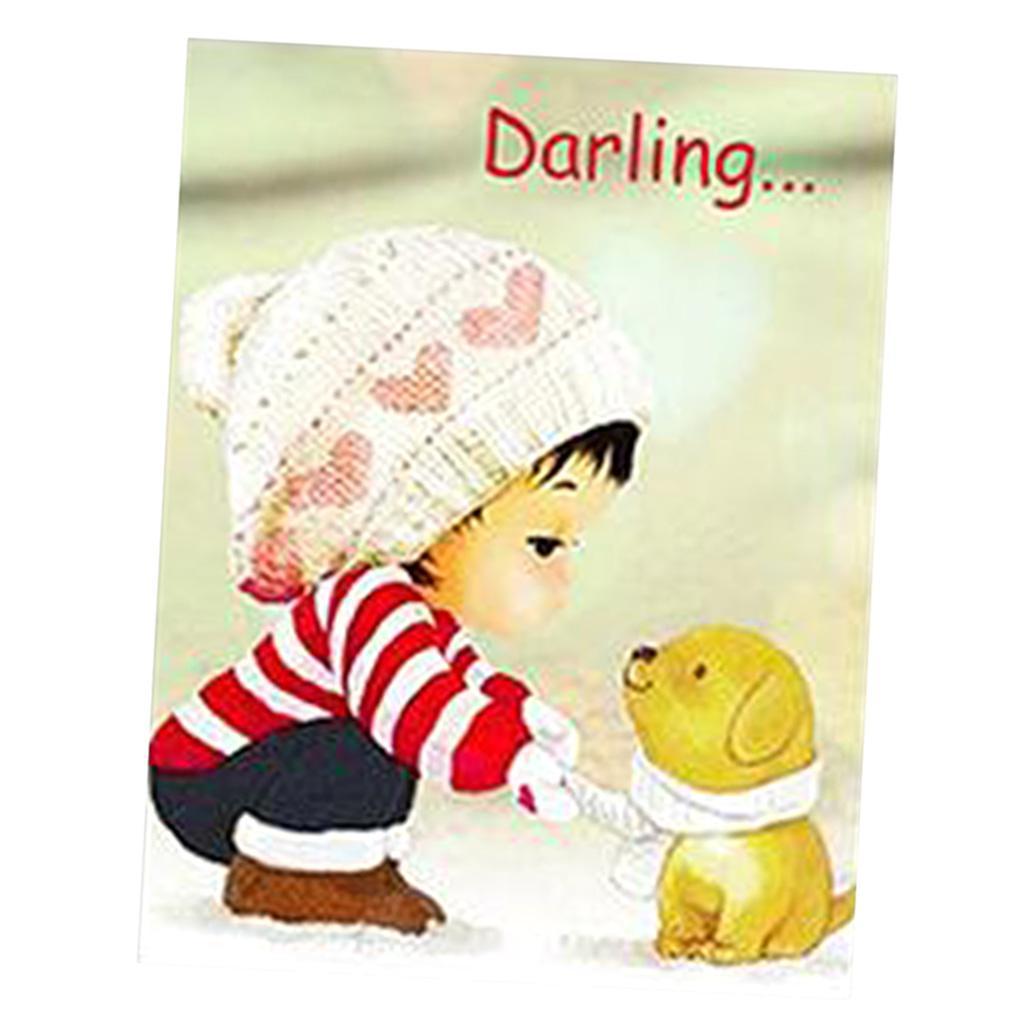 5D Diamond Painting Cross Stitch Embroidery kit Rhinestones Cartoon Boy and Dog Pictures for Living Room Wall Decor