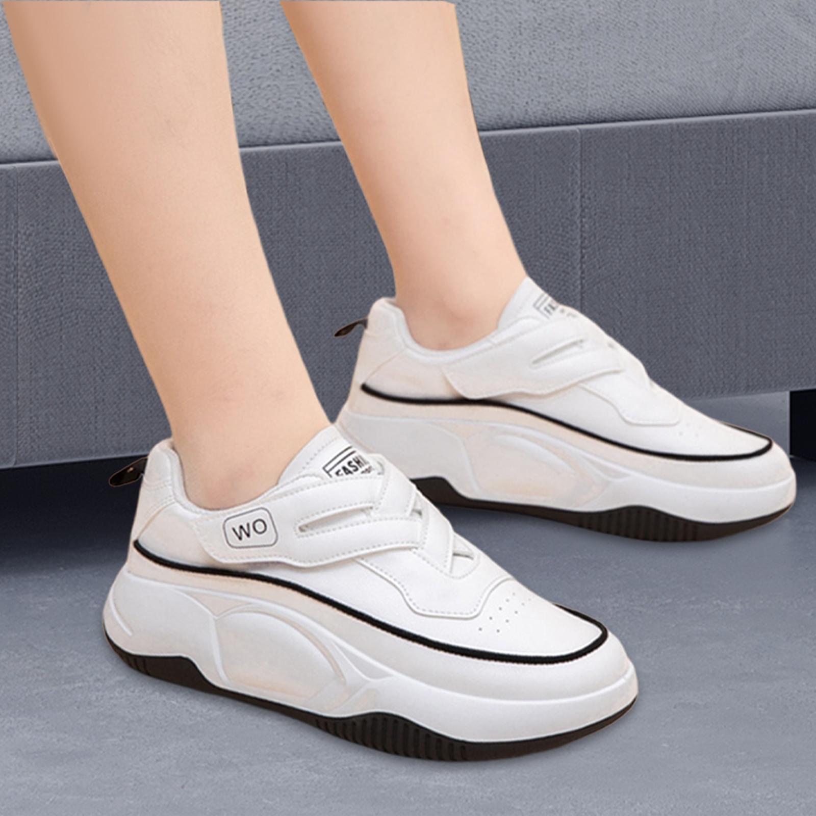 Women's Shoes Sport Sneakers Anti Slip Trendy PU Leather Soft Leisure Sneakers Trainers Shoes for Work Camping Birthday Gift Fishing Workout