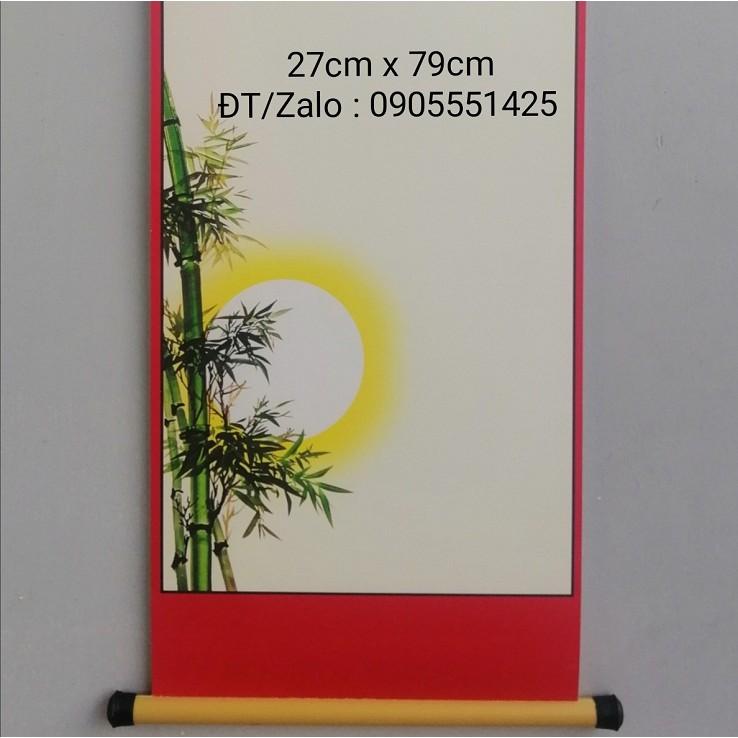 Bộ 100 tấm Giấy viết thư pháp kèm nẹp treo.Giấy ganh.Mành tre, biểu lụa thư pháp. Giấy, nghiêng, bút, mực viết thư pháp.