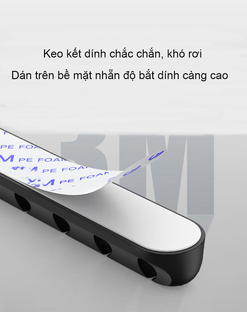 Phụ kiện giữ dây cáp sạc, Giá đỡ Silicon mini cố định dây cáp sạc cho các thiết bị điện tử trên bàn làm việc - Hàng chính hãng DKB