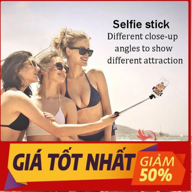 Gậy tự sướng chụp hình ảnh selfie kiêm tripod 3 chân đế đỡ điện thoại kèm remote bluetooth đa năng gấp gọn