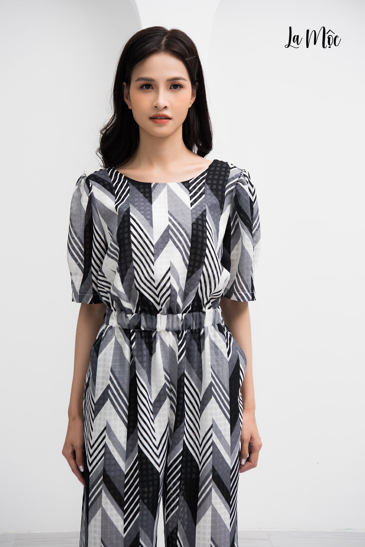 Jumpsuit Chiffon Ống Rộng Lưng Thun Maxivic, La Mộc - LM72110