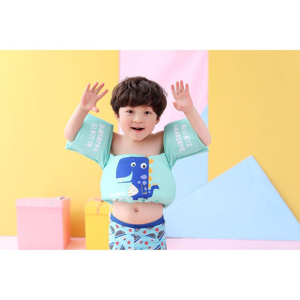 Áo phao bơi trẻ em đỡ tay ngực an toàn và thời trang cho bé từ 2 - 10 tuổi- sản phẩm tốt nhất mùa hè 2021 cho bé