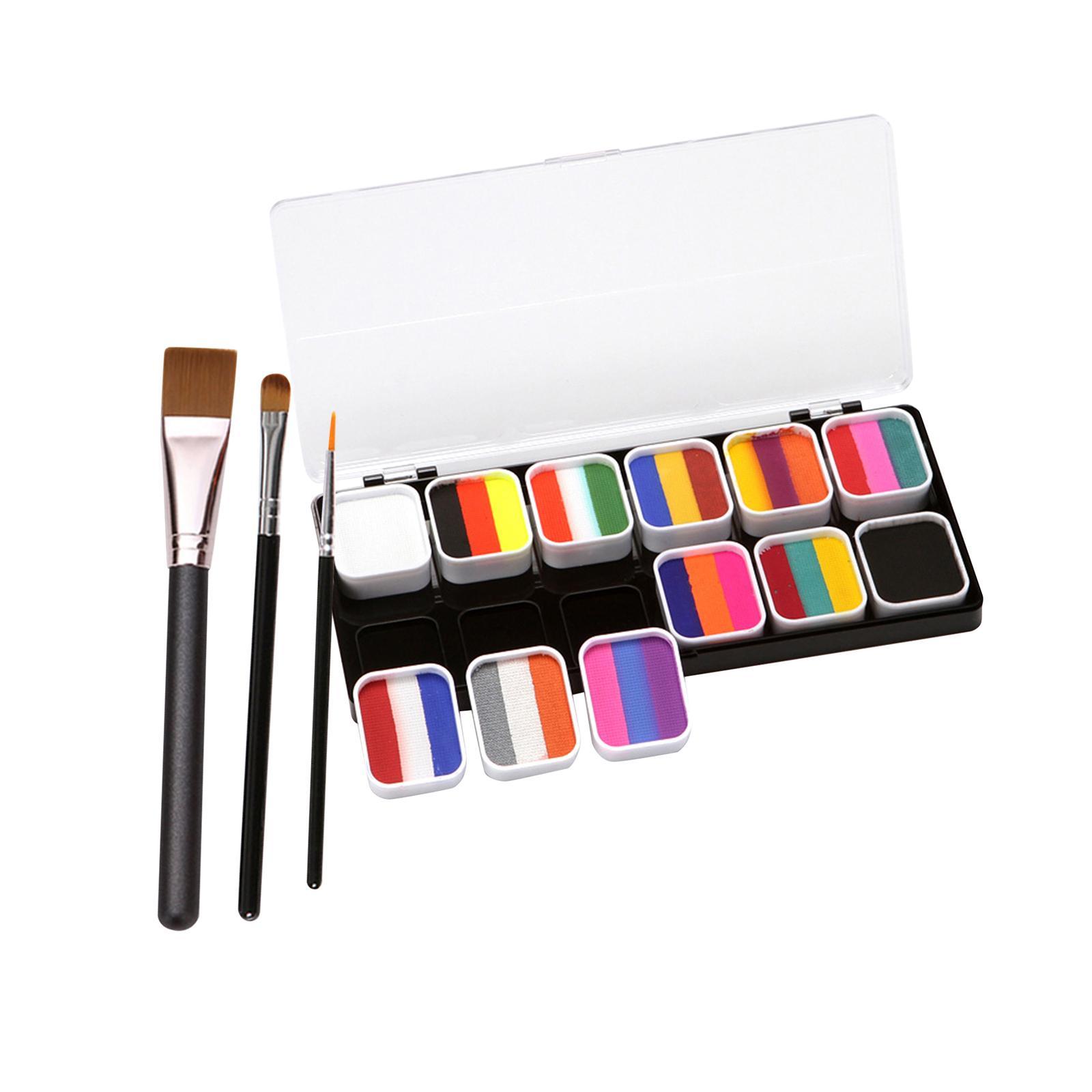 Professional Face Body Paint Kit  3 Brushes Painting Facepaint Party