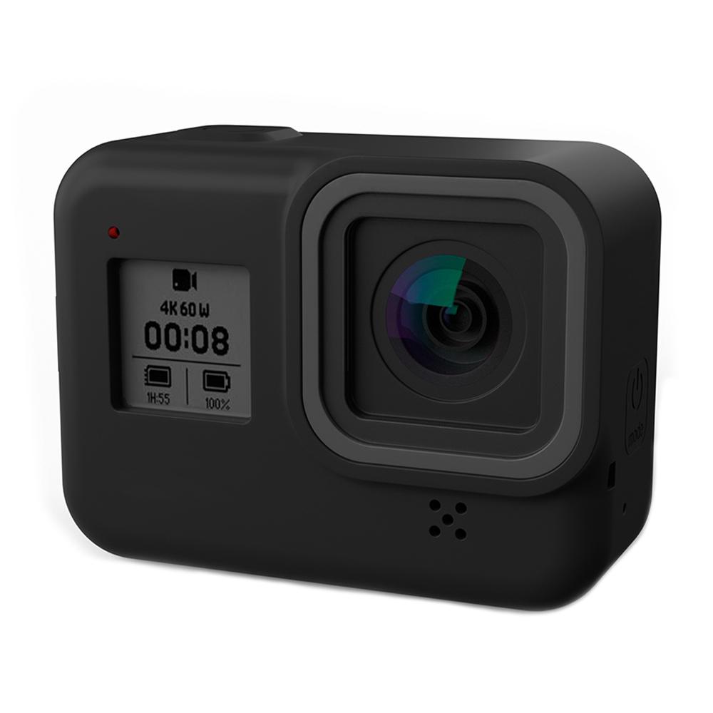 Vỏ silicone cho GoPro Hero 8 Vỏ silicone bảo vệ Túi che phủ cho GoPro Hero 8 Phụ kiện camera hành động đen