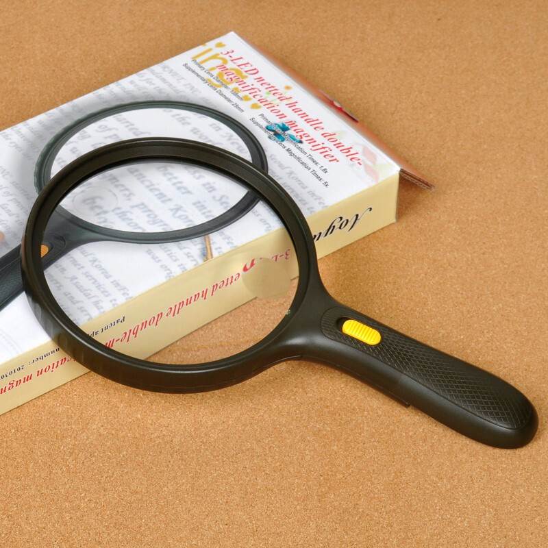 Kính Lúp Đọc Sách 1.8x - 5x Cầm Tay Thấu Kính Trong, Nét ( TẶNG 03 MÓC DÁN TƯỜNG HÌNH NGẪU NHIÊN - Hàng Tốt