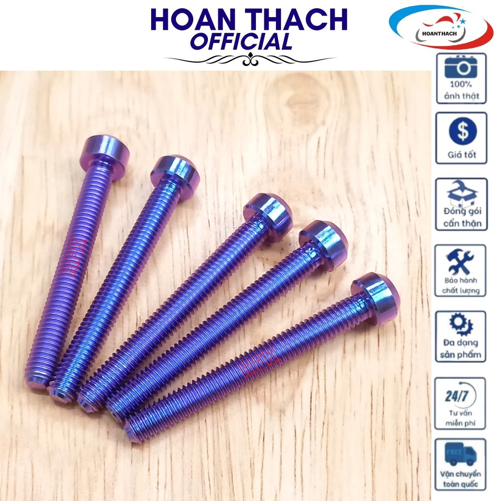 Ốc Gr5 Titan 6L50 Trụ Tím Dùng cho nhiều dòng xe SP010501 (giá 1 con)