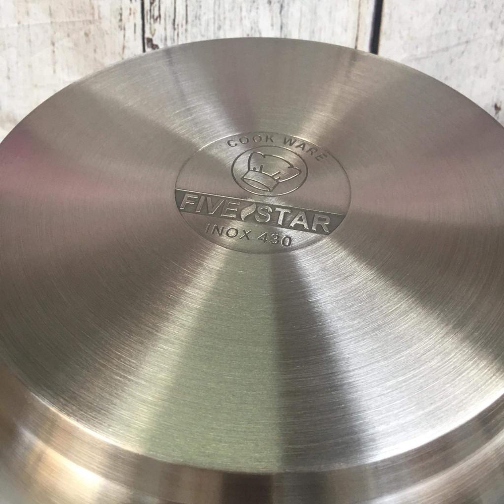 Nồi hấp inox 2 tầng FIRE STAR 3 đáy nắp kính dùng bếp từ - Bộ nồi xửng hấp