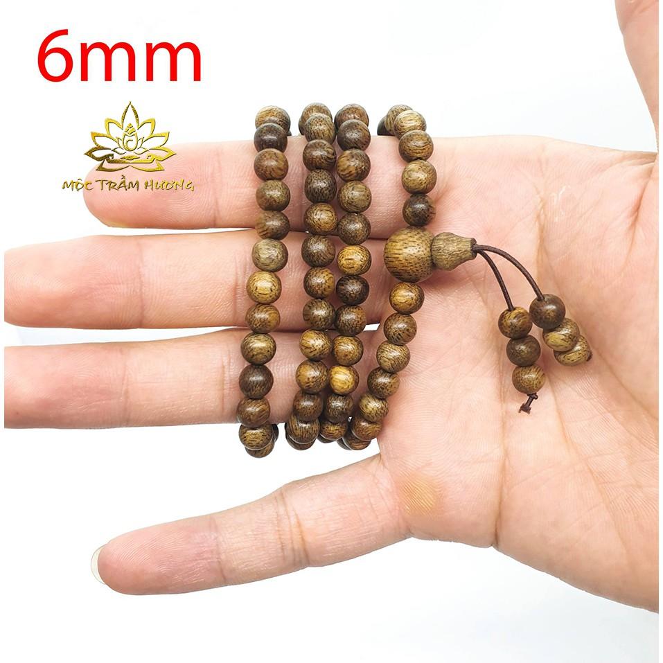 Vòng tay trầm tràng hạt 108 size 6/7/8/10mm đính Sen Gỗ Trầm Hương