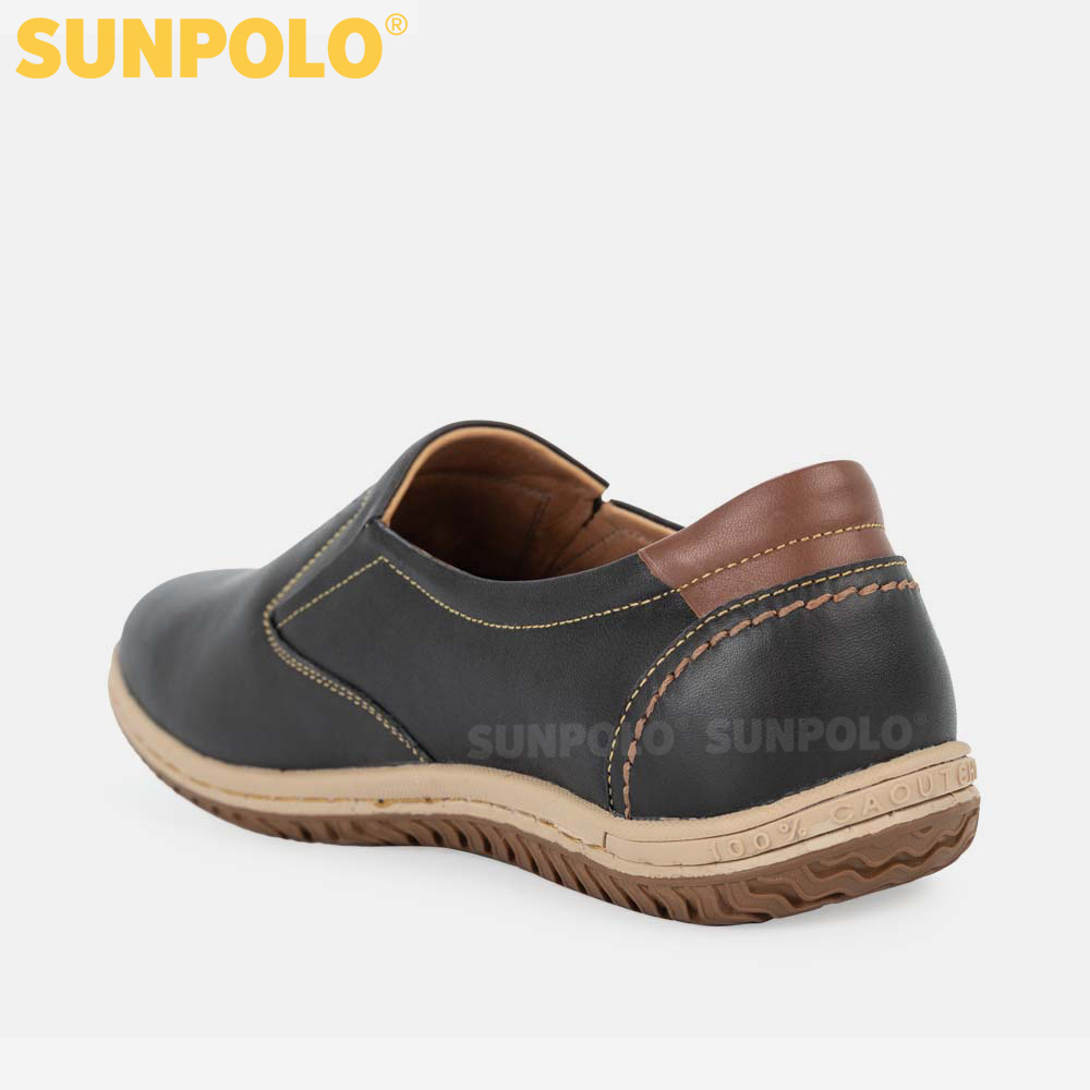 Giày Nam, Giày Lười Da Bò SUNPOLO SPH423