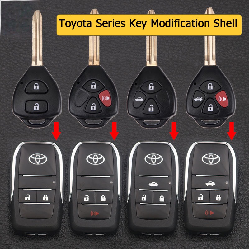 Vỏ Ốp chìa khóa Độ Gập Xe Toyota Innova, Fortuner, Vios, Yaris, corolla Altis, Camry...