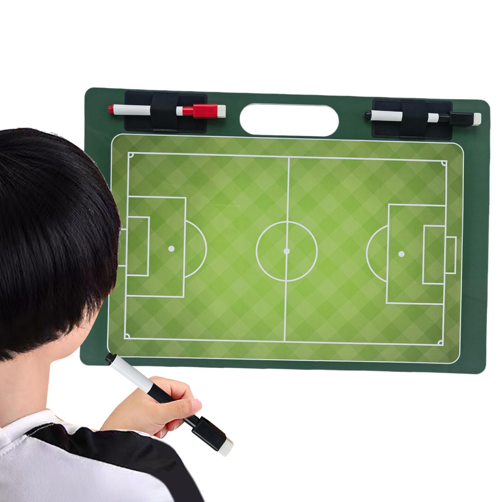 Football Marker Pen Professional Erasable Marker Gifts Coaches Clipboard Soccer Marker Board for , Strategy Plan, Training