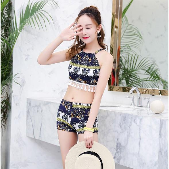 Bikini đi biển thổ cẩm siêu đẹp tặng kèm khăn