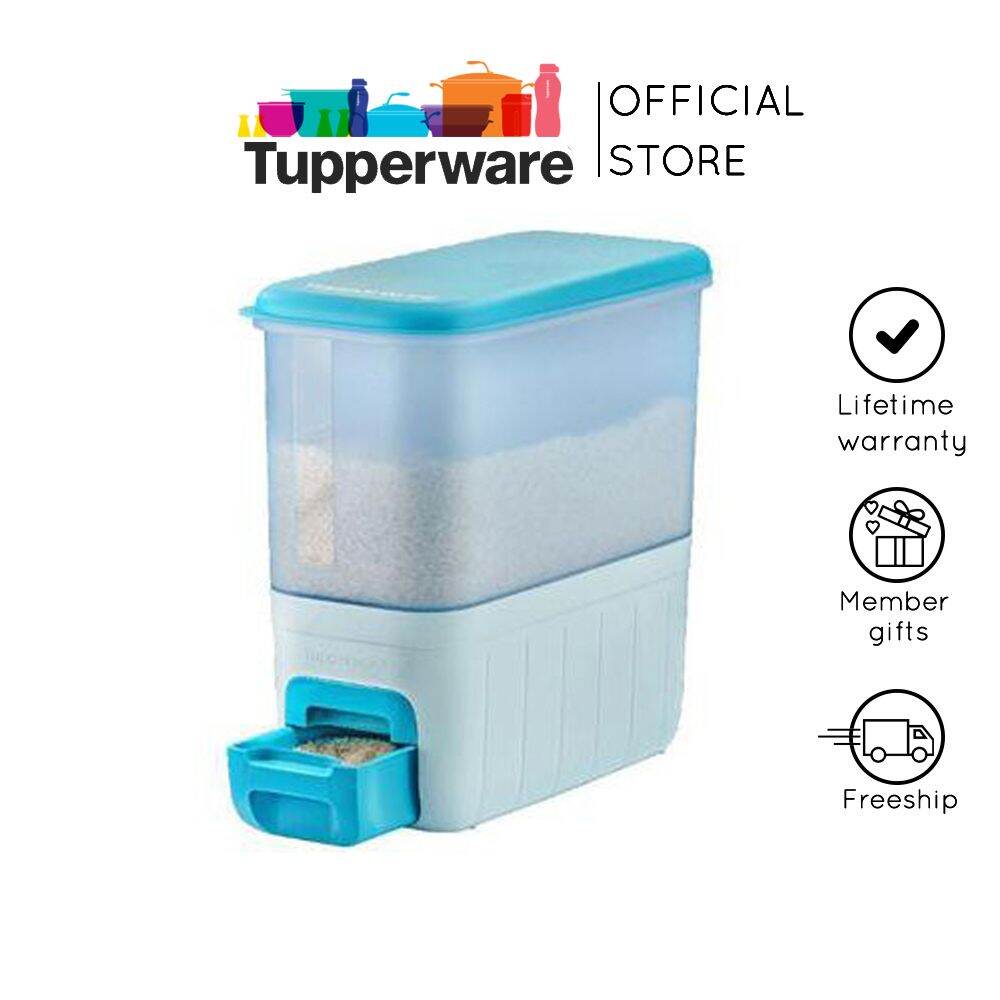 Thùng Gạo Thông Minh Rice Smart Aqua 10kg, Bảo Quản Gạo Hiệu Quả, Hàng Chính Hãng Tupperware