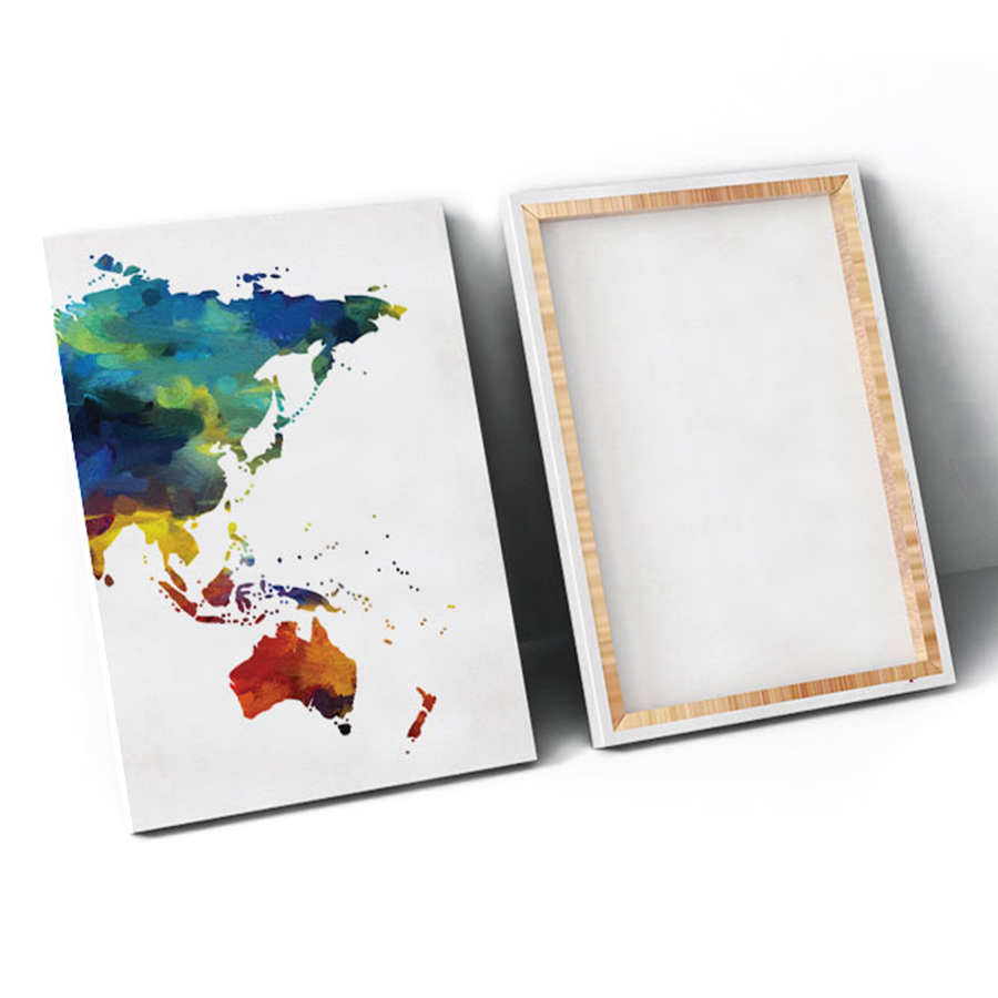 Bộ 3 Tranh Canvas World Map - W94