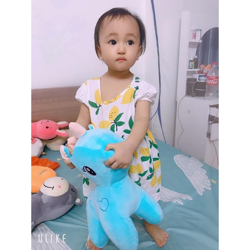 Gấu Bông Unicorn - Kì Lân Pony Một Sừng size 30cm, Thú Nhồi Bông Đáng Yêu, Gối Ôm Cho Bé Ngựa Pony