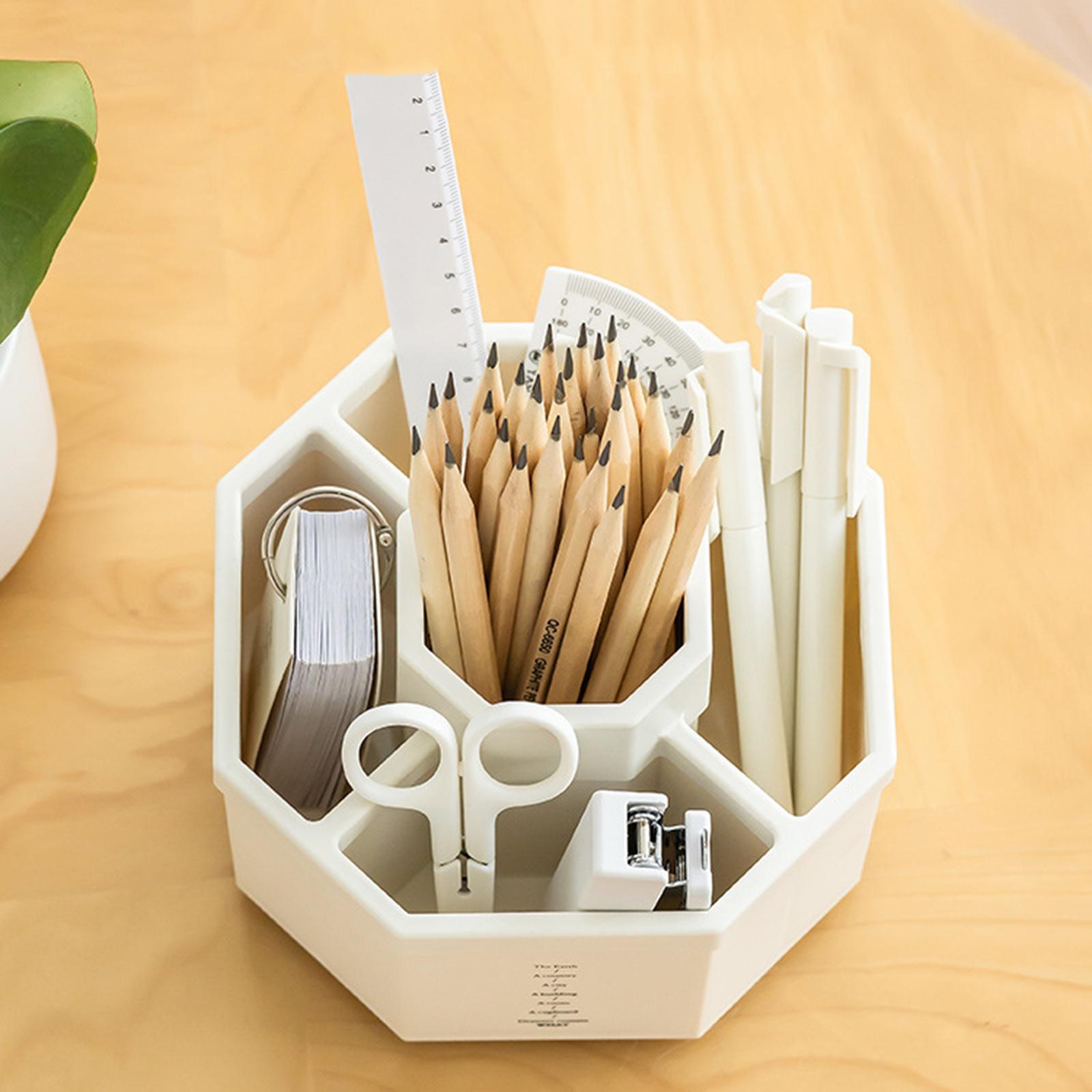 Rotatable Desktop Storage Box Pen Holder Organizer Rack for Makeup