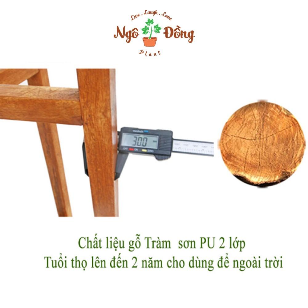 Đôn Kê Nâng Chậu Cây Cảnh Chậu Hoa 1 Tầng C42cm Bằng Gỗ Tràm Tự Nhiên Trang Trí Trong Nhà Ngoài Sân Vườn