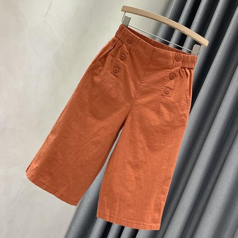 Quần Nữ Ống Rộng Lưng Thun Form Dài - Eo co giãn kaki 808 - 4xl Khuyến nghị 165-180 kg