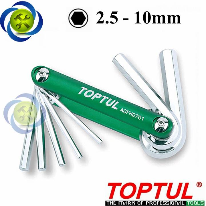 Bộ lục giác xếp TOPTUL AGFH0701 7 cây 2.5-10mm