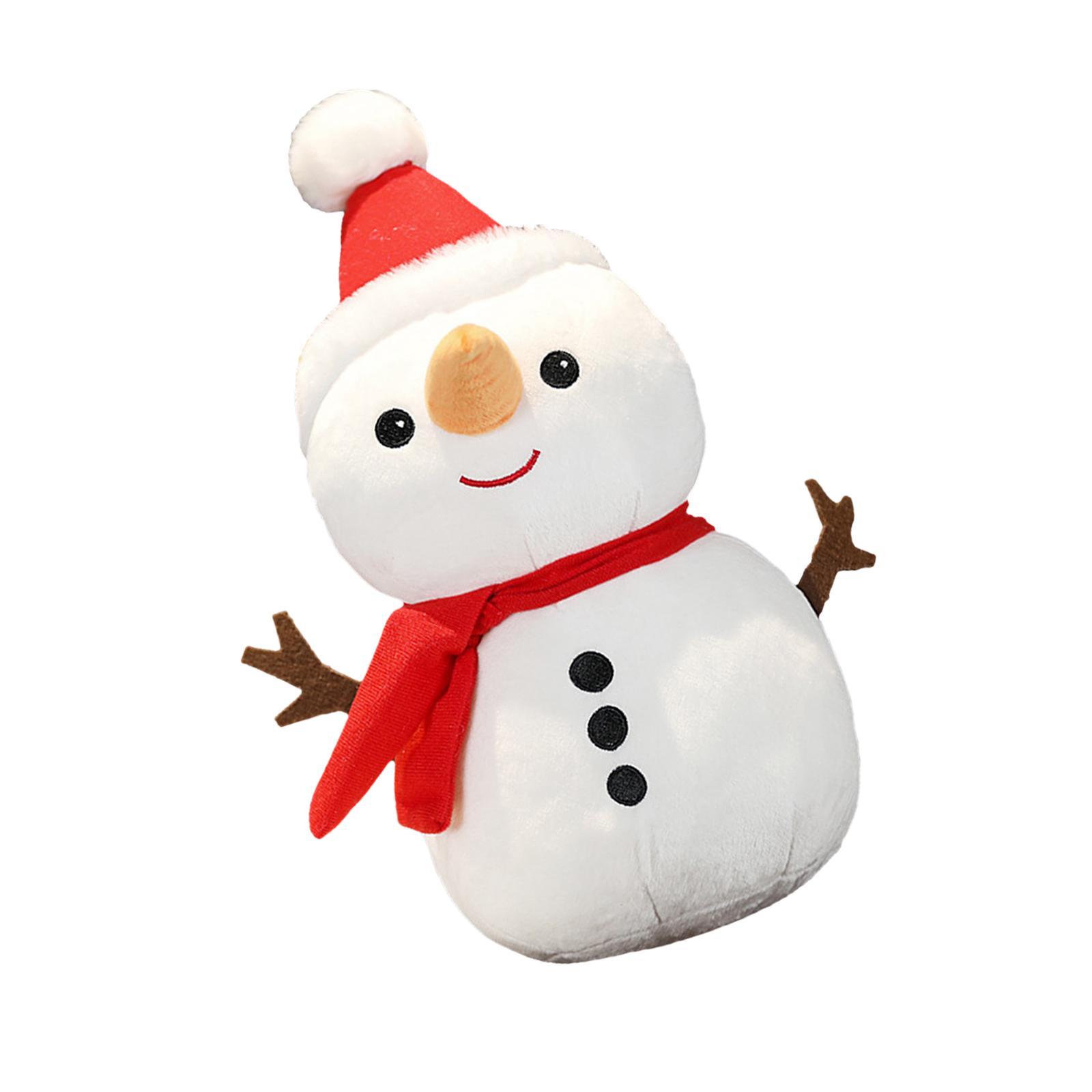 Christmas Plush Toys Snowman Plush Doll Stuffed Animal Snowman Plush Toy for Boy Girls Xmas Decorations Home, Office, Car Ornament