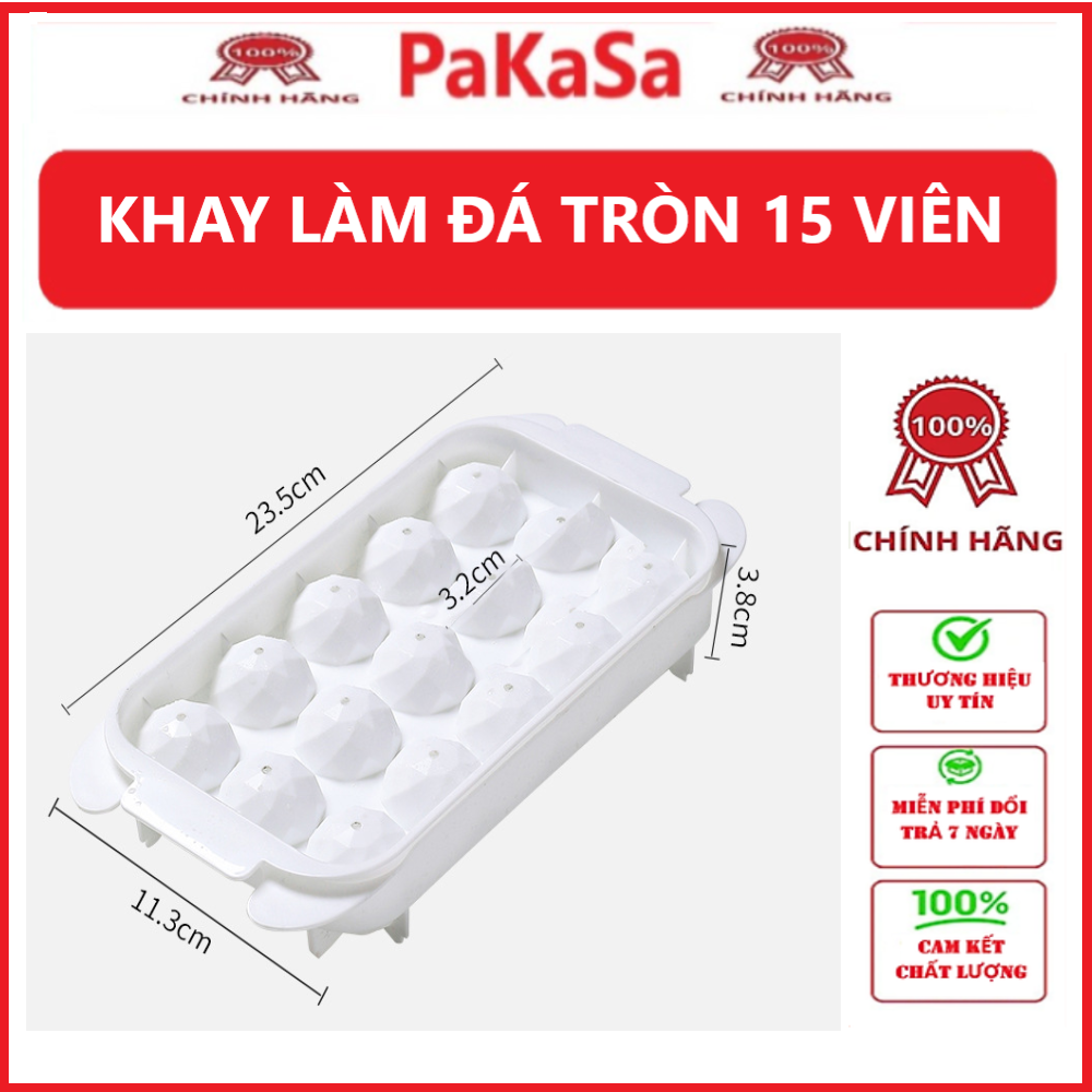 Khuông Làm Đá Tròn Có Nắp PaKaSa - Hàng Chính Hãng 