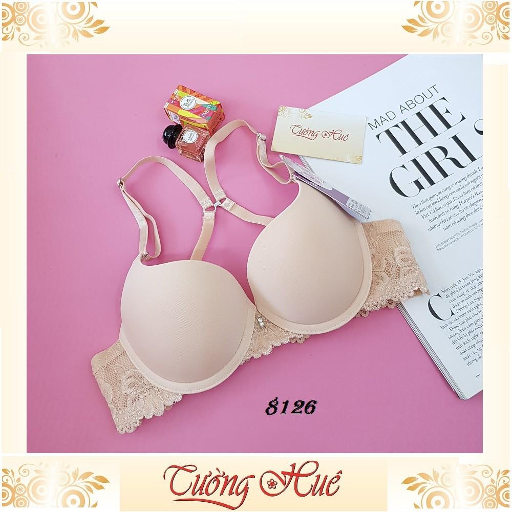 Áo lót nữ annie Bra 8126 trơn lưng ren.