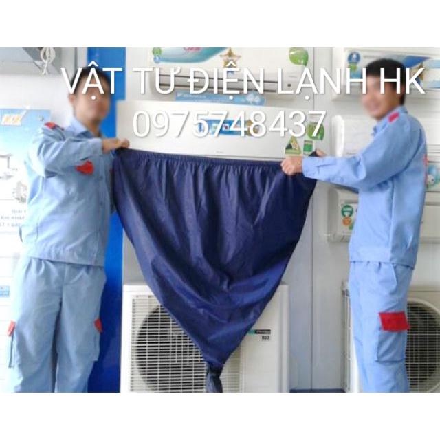 Áo trùm vệ sinh điều hòa - Túi bạt hứng nước miệng 2m có đuôi bảo dưỡng máy lạnh