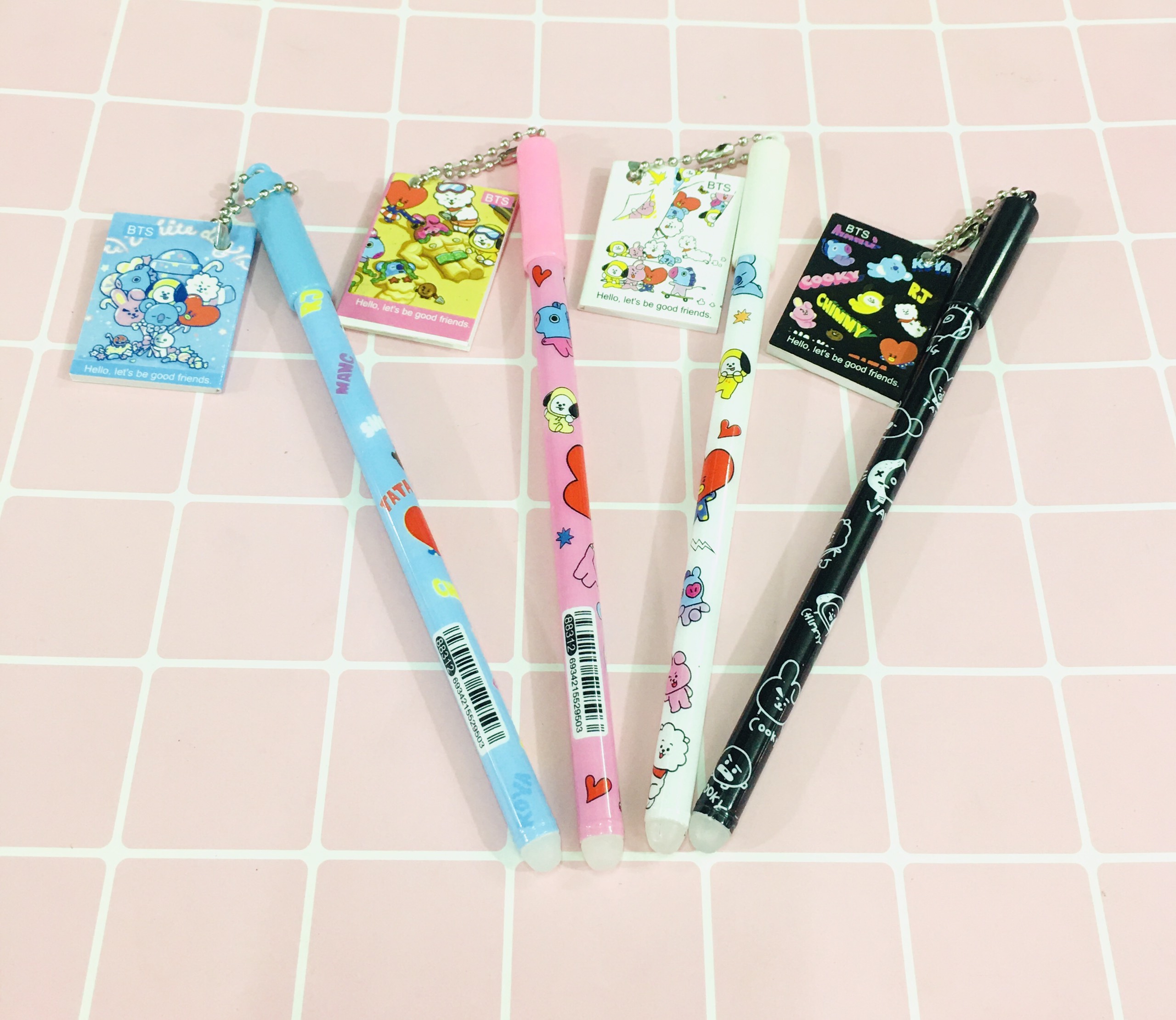 SET 4 Bút nước ma thuật BTS BT21 mực tẩy xóa được